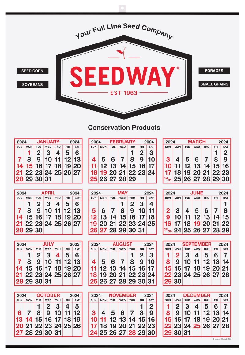 Custom Year-at-a-Glance Calendar w/Top Imprint