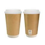 Custom 16 Oz. Full Color Dusky Paper Cup with Lid - 1