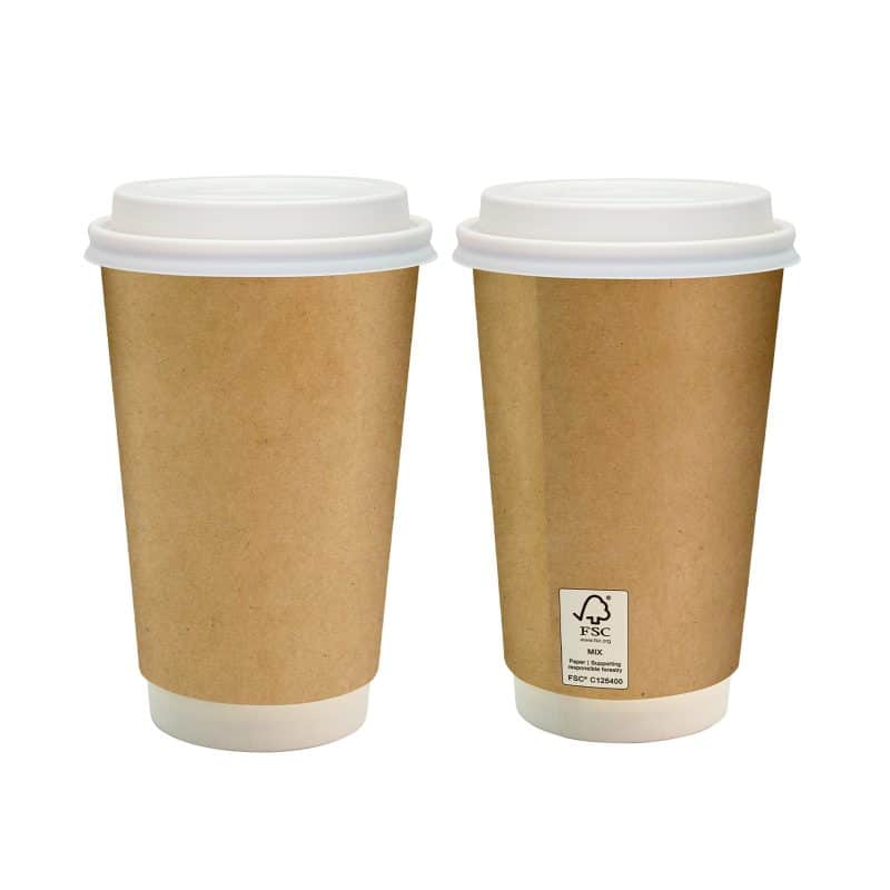 Custom 16 Oz. Full Color Dusky Paper Cup with Lid - 1