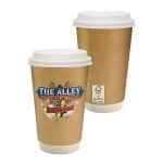 Custom 16 Oz. Full Color Dusky Paper Cup with Lid