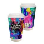 Custom 16 Oz. Full Color Paper Cup with Lid