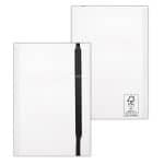 Custom 4" x 6" Perfect Paper Cover Notebook with Elastic Stylus Pen - 1
