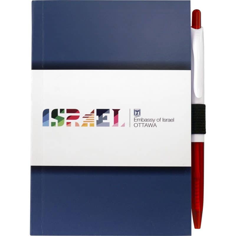 Custom 4" x 6" Perfect Paper Cover Notebook with Pen - 2
