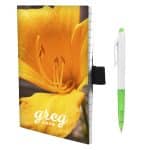 Custom 4" x 6" Perfect Paper Cover Notebook with Pen - 7
