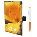 Custom 4" x 6" Perfect Paper Cover Notebook with Pen - 9