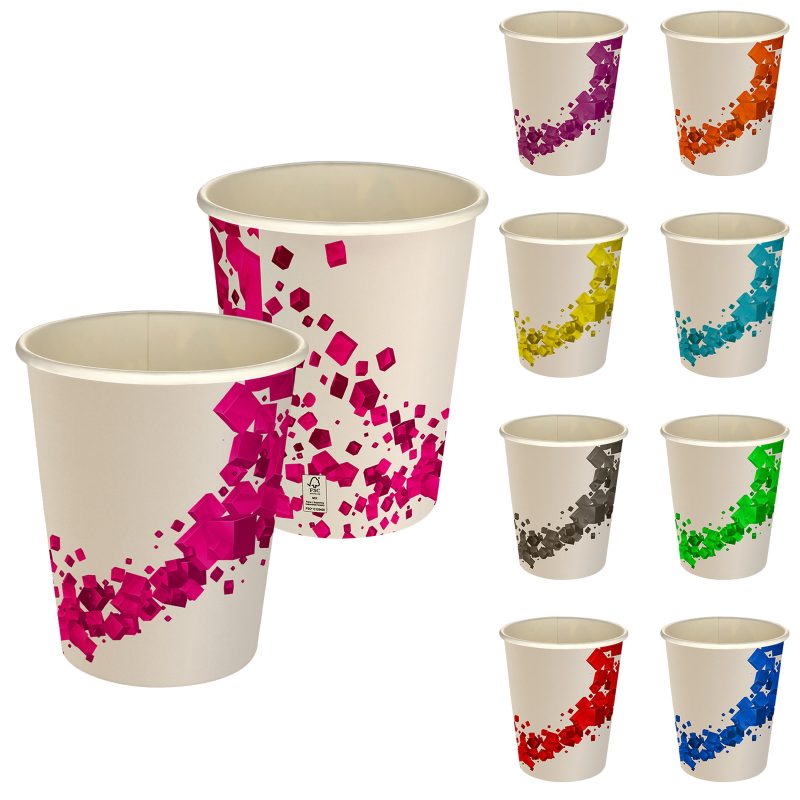 Custom 5 oz Full Color Floating Cubes Paper Cup - 1