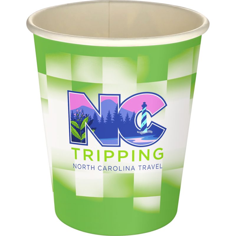 Custom 5 oz Full Color Shaded Checkers Paper Cup - 6