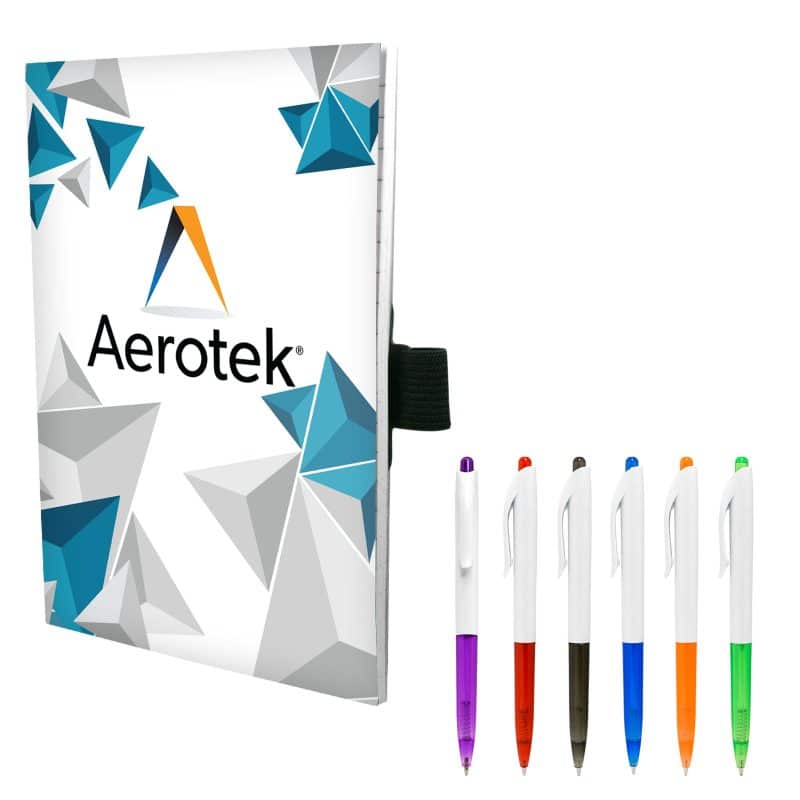 Custom 5" x 7" Perfect Paper Cover Notebook with Pen - 2