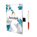 Custom 5" x 7" Perfect Paper Cover Notebook with Pen - 3