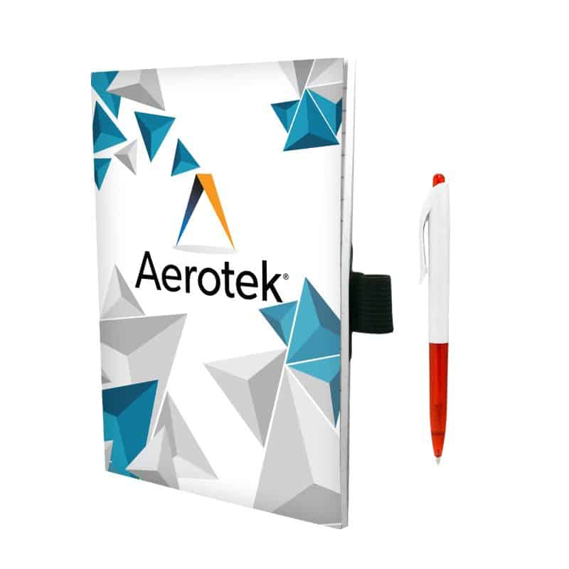 Custom 5" x 7" Perfect Paper Cover Notebook with Pen - 3