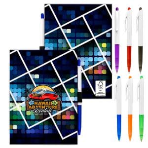 Custom 5" x 7" Perfect Paper Cover Notebook with Pen