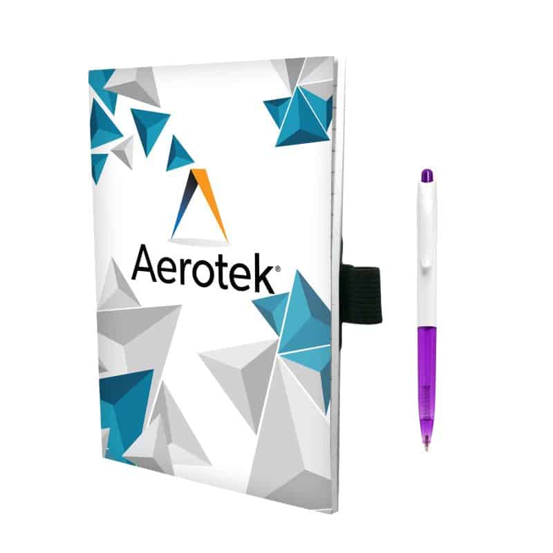 Custom 5" x 7" Perfect Paper Cover Notebook with Pen - 5