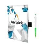 Custom 5" x 7" Perfect Paper Cover Notebook with Pen - 7