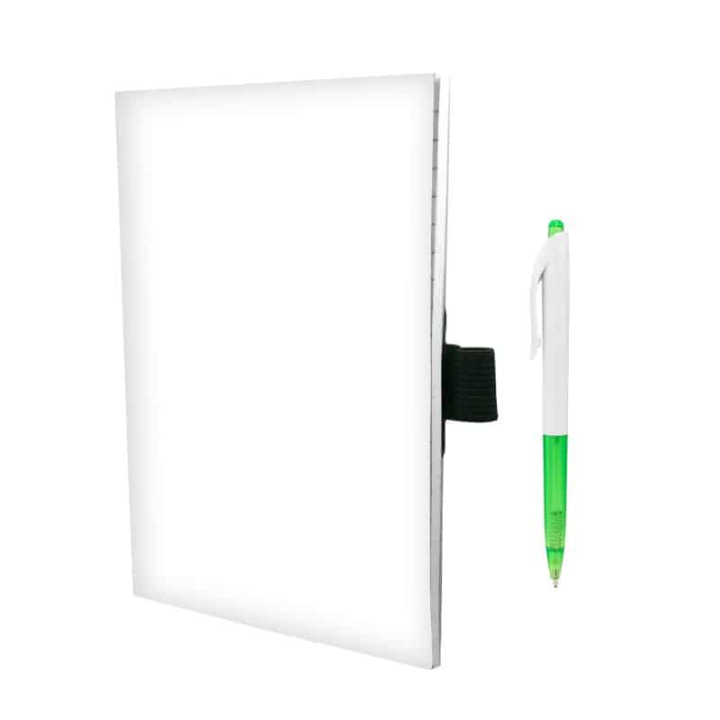 Custom 5" x 7" Perfect Paper Cover Notebook with Pen - 8