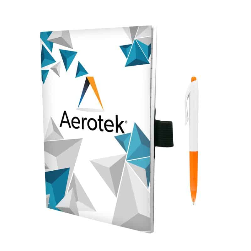 Custom 5" x 7" Perfect Paper Cover Notebook with Pen - 9