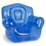 Custom Blue Inflatable Chair (41"W x 38"H x 35"D)