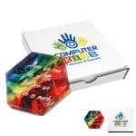 Custom Hexagon Acrylic in Full Color Box