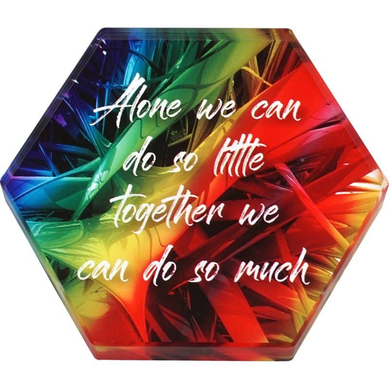 Custom Hexagon Acrylic in Full Color Box - 3