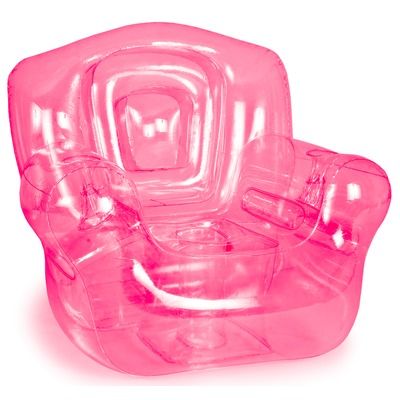 Custom Pink Inflatable Chair (41"W x 38"H x 35"D)
