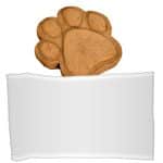 Custom Wrapped Up Paw Print Dog Cookie - 1