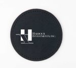 Custom Classic Round Leather Coasters