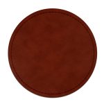 Custom Classic Round Leather Coasters - 2