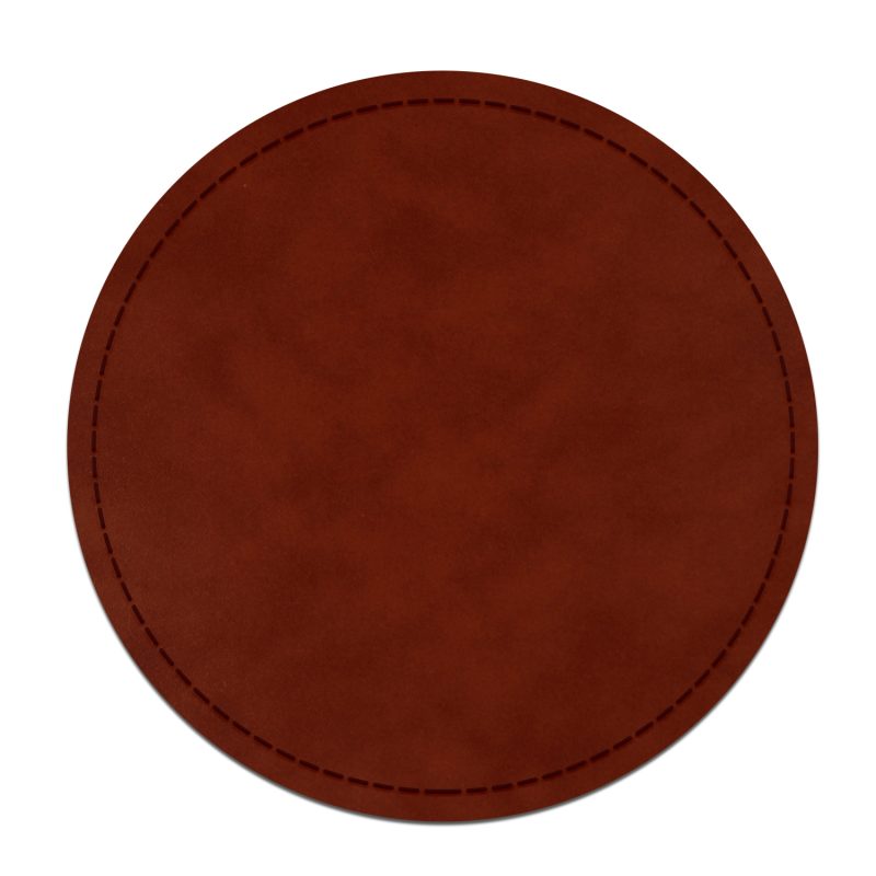 Custom Classic Round Leather Coasters - 2