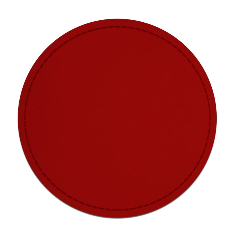 Custom Classic Round Leather Coasters - 6