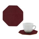 Custom Modern Octogonal Leather Coasters - 3