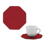 Custom Modern Octogonal Leather Coasters - 6