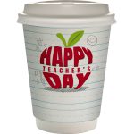 Custom 12 Oz. Teacher Full Color Paper Cup with Lid - 1