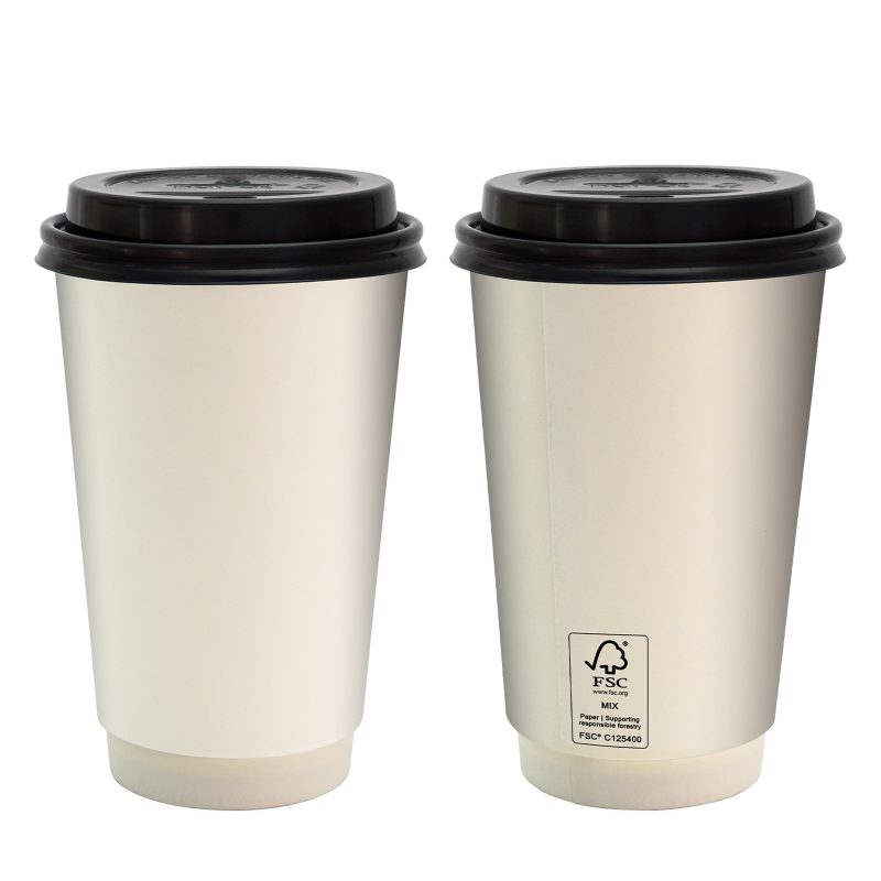 Custom 16 Oz. Full Color Paper Cup with Lid - 5