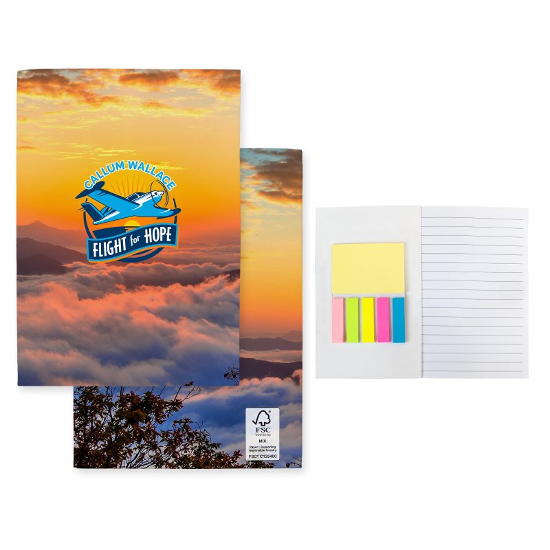 Custom 5" x 7" Perfect Paper Cover Sticky Notebook