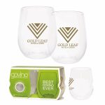 Custom 12 Oz. Dishwasher Safe Govino® Wine/Cocktail Glass 2 Pack