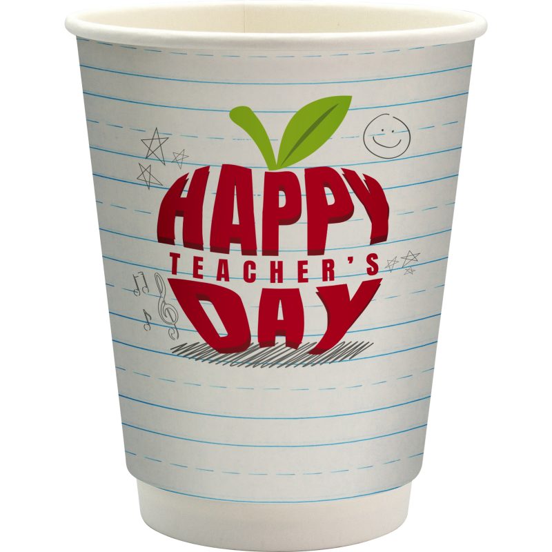 Custom 12 oz. Teacher Full Color Paper Cup - 1
