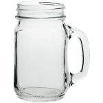 Custom 16 Oz. Maplewood Libbey Mason Jar Mug with Handle - 1