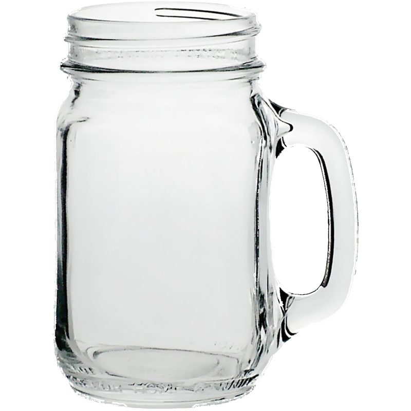 Custom 16 Oz. Maplewood Libbey Mason Jar Mug with Handle - 1