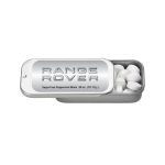 Custom 2" x 1" Small Silver Rectangular Slider Tin with Mints - 3