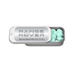 Custom 2" x 1" Small Silver Rectangular Slider Tin with Mints - 4