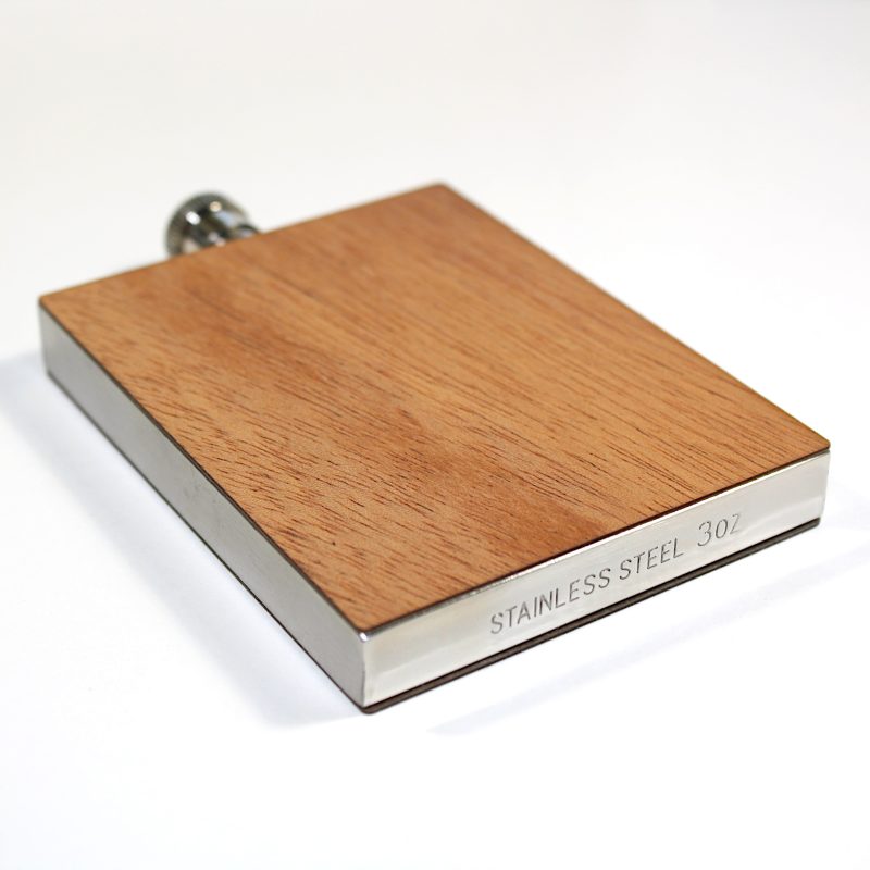 Custom 3 Oz. Wooden Hip Flask (YAKIMA) - 1