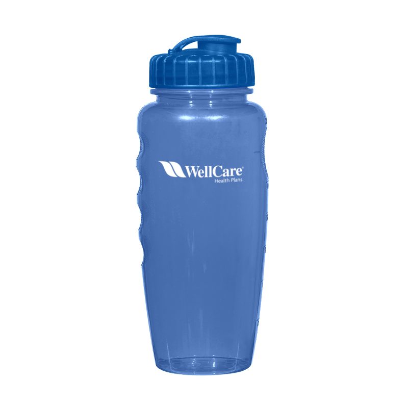 Custom 30 Oz. Poly-clear™ Gripper Bottle - 2