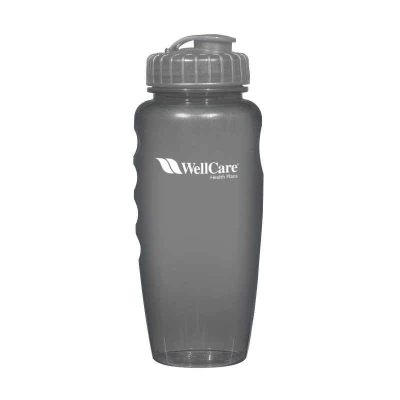 Custom 30 Oz. Poly-clear™ Gripper Bottle - 4