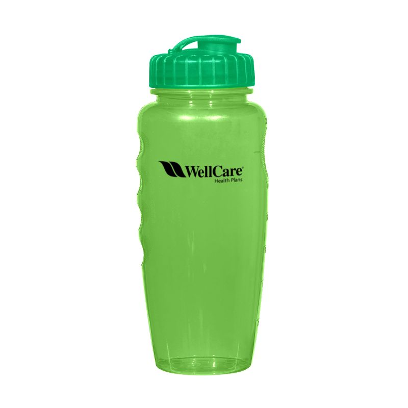 Custom 30 Oz. Poly-clear™ Gripper Bottle - 8