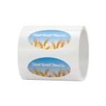 Custom 4" x 2" Oval Roll Labels - 1