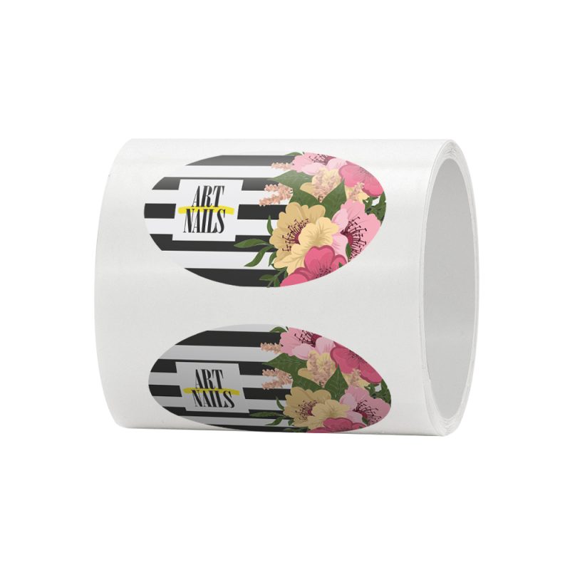 Custom 5" x 3" Oval Roll Labels - 1