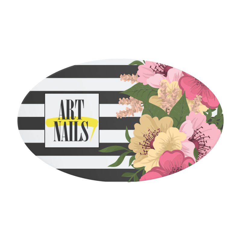 Custom 5" x 3" Oval Roll Labels