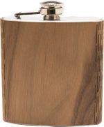 Custom 6 Oz. Wooden Hip Flask (COLUMBIA) - 2
