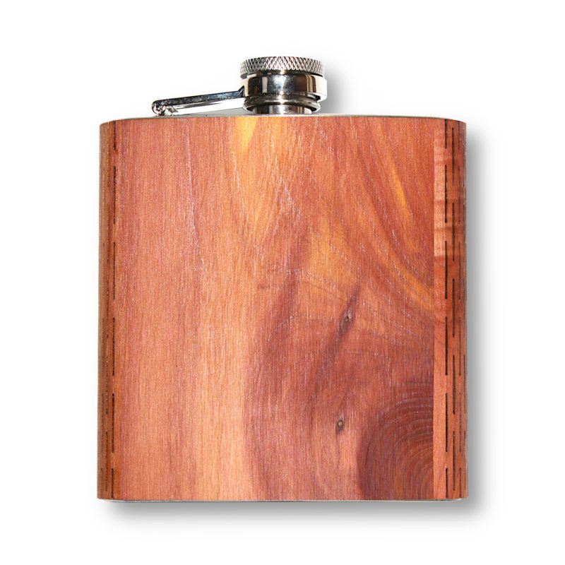 Custom 6 Oz. Wooden Hip Flask (COLUMBIA) - 3