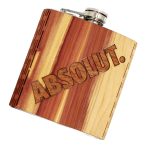 Custom 6 Oz. Wooden Hip Flask (COLUMBIA) - 5