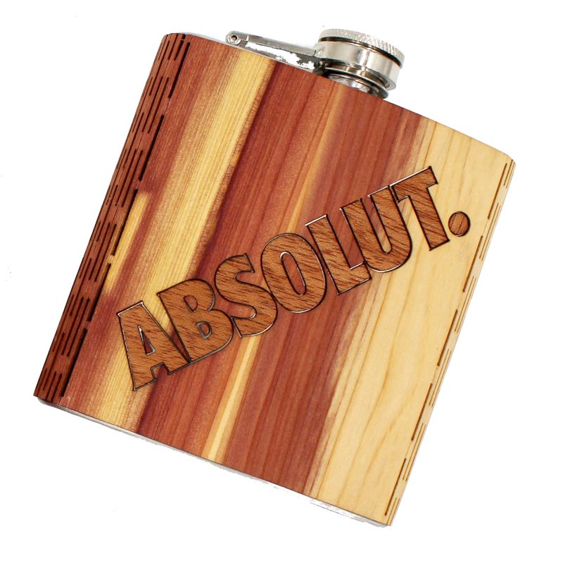 Custom 6 Oz. Wooden Hip Flask (COLUMBIA) - 5